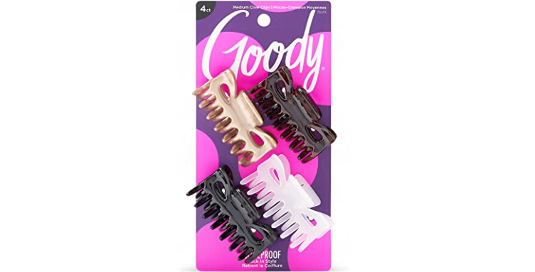 Amazon – 4-count Goody Medium Claw Hair Clips just .12!