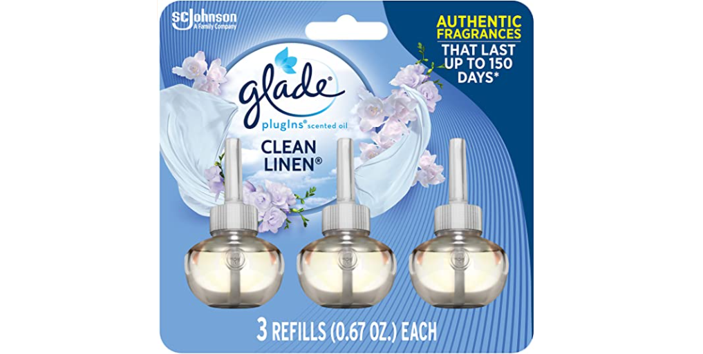 Amazon – Pack of 3 Glade PlugIns Scented Oil Refill just .12!