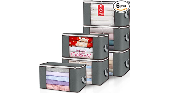 Amazon – 6-Count Large Storage Bins just .99!