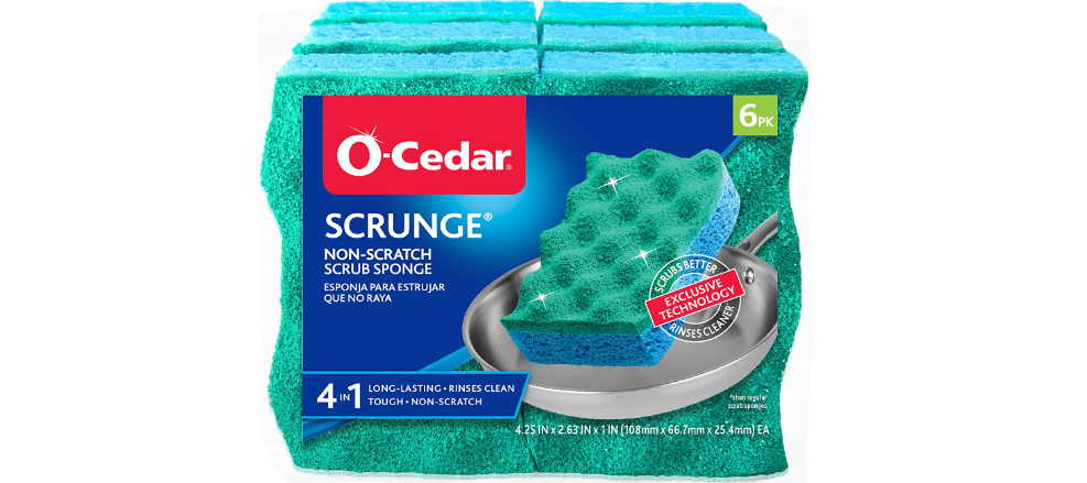 Amazon – Pack of 6 O-Cedar Scrunge Scrubbing Sponges just .91!