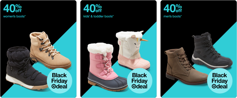 Target – Save 40% on Boots for the Whole Family!