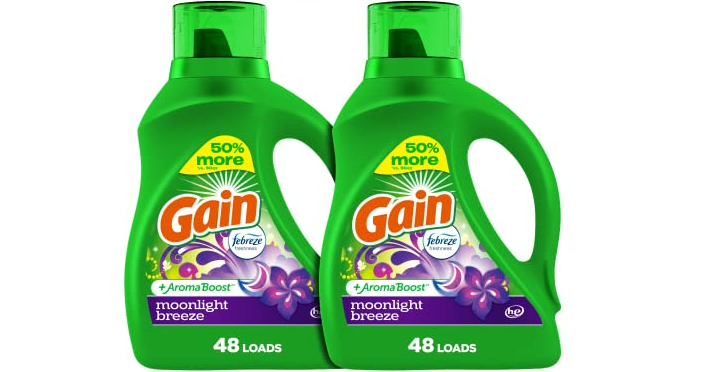 Amazon – 2-Pack Gain + Aroma Boost Liquid Detergent just .74!
