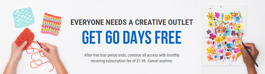 Find Your Creative Outlet – 2 FREE Months of creativebug!