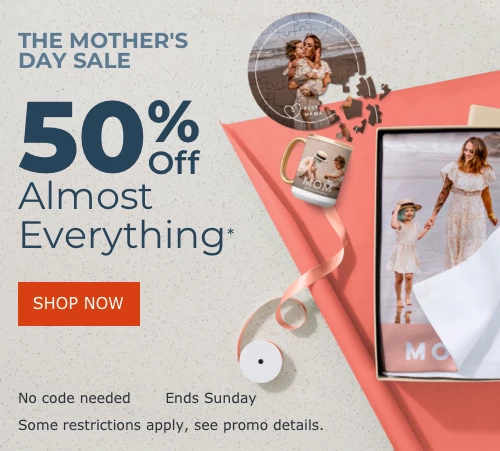 Shutterfly – 50% off Almost Everything! (Hint – Get Mom a Gift!)
