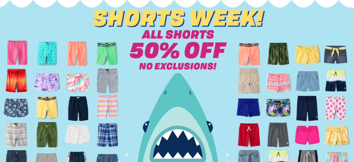 It’s Shorts Week at The Children’s Place – All Shorts 50% off!