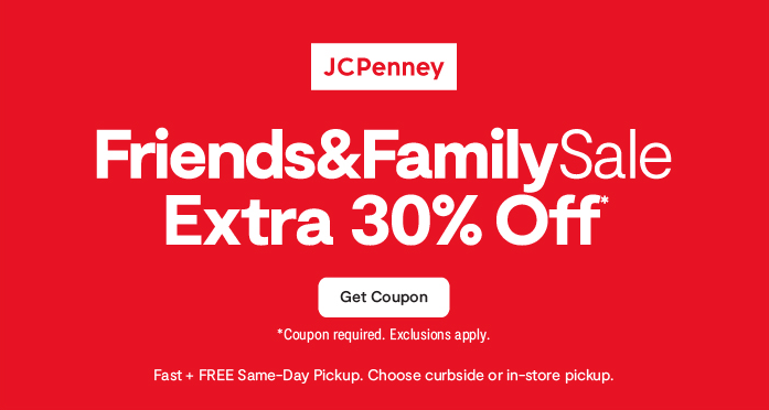 JCPenney Friends and Family Sale + Extra 30% off with Promo Code!