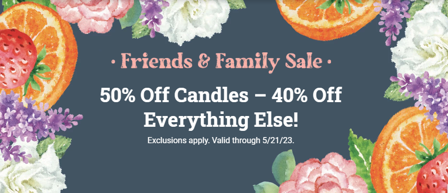 Shop the Yankee Candle Friends and Family Sale!
