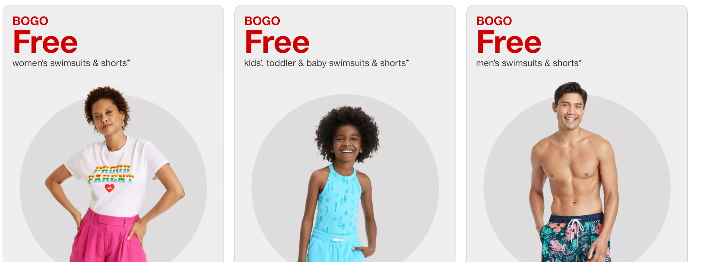 Target Buy One Get One FREE Swimwear & Shorts